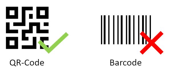 Labor Staber QR-Code vs. Barcode