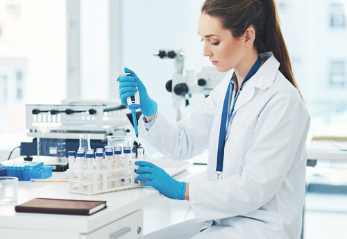 Pipettieren bei Labor Staber