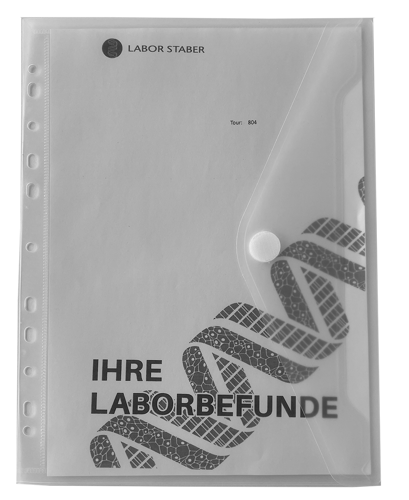 Labor Staber Befundmappe aus Kunststoff