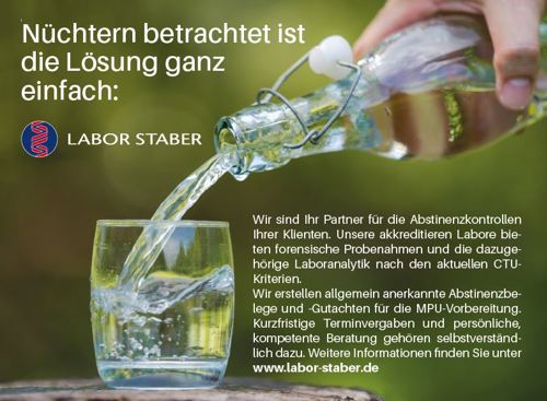 Anzeige MPU-Symposium Labor Staber